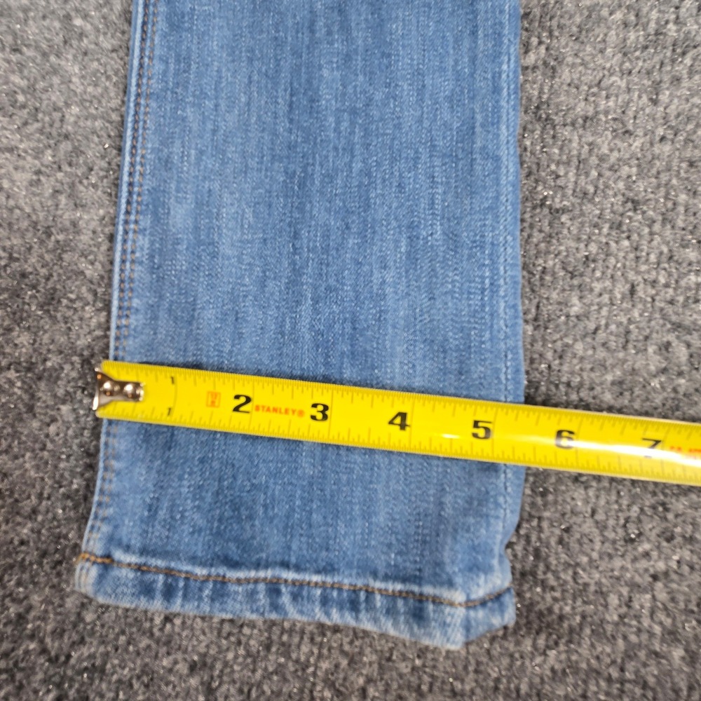 Hudson Patchwork Jeans Womens 30 Blue Straight Leg Denim Made in USA - Picture 12 of 12